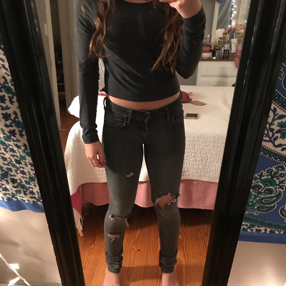 grey ripped jeans - Picture 3 of 3